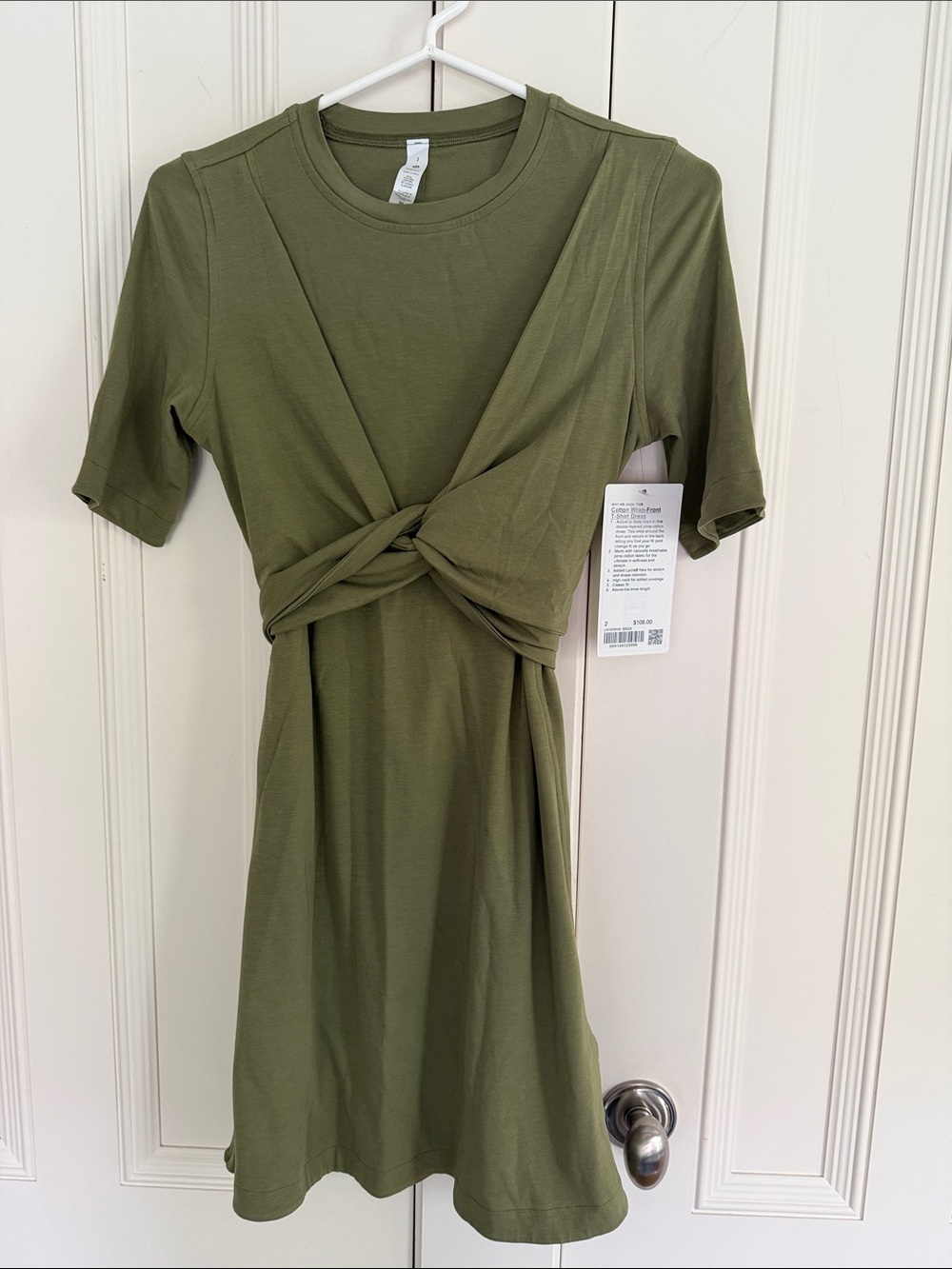lululemon athletica Olive Knot-Front Mini Dress